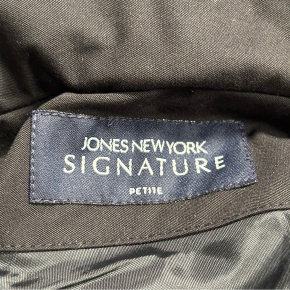 JONES NEW YORK SIGNATURE Reversible Black Floral Rose Rain Coat •Size SP - Picture 8 of 11